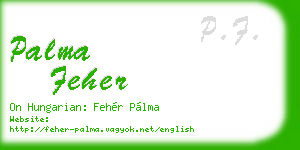 palma feher business card