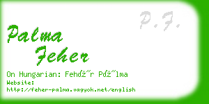 palma feher business card